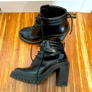 Doc Martens Persephone black leather lace up heeled boot